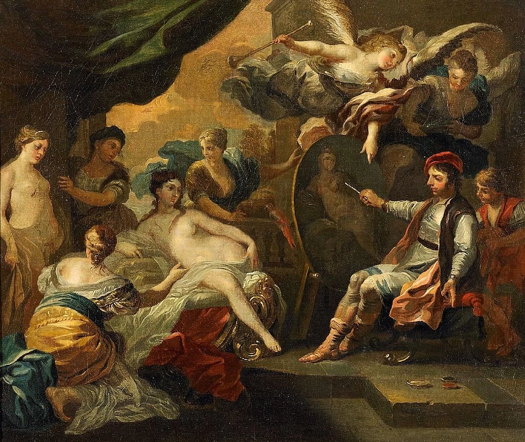 Apelle dipinge il quadro di Diana da Efeso